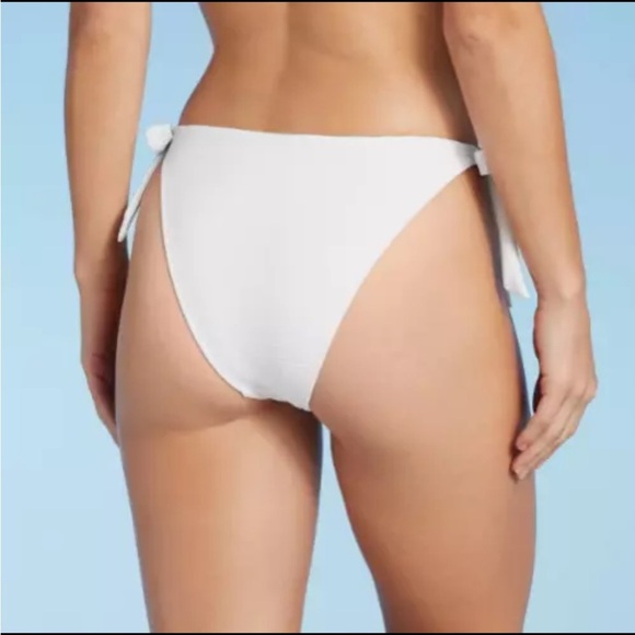 NWT White Tie-Side Bikini Bottom - Picture 2 of 8